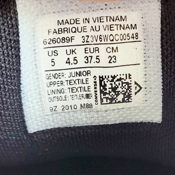 Converse CTAS Street Slip Black Monochrome Youth 5 - Picture 6 of 6